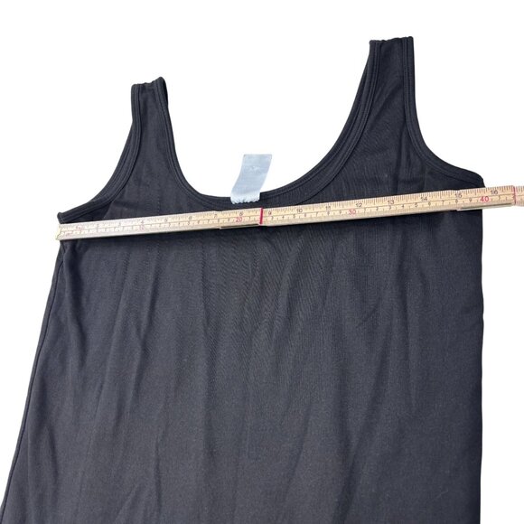 Poshdivah Black Sleeveless Midi Dress With Mock Neck & Side Slit  Size L - Picture 10 of 11